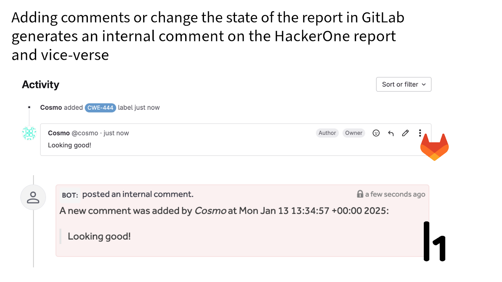GitLab to HackerOne comment activity sync