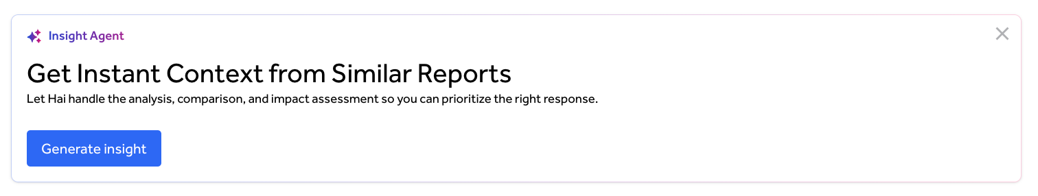 Hai Insight Agent generates insights