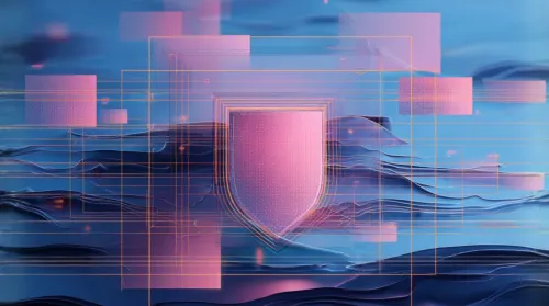 Shield on Digital Background