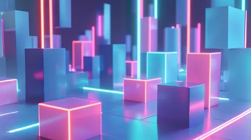Neon Boxes in a Room