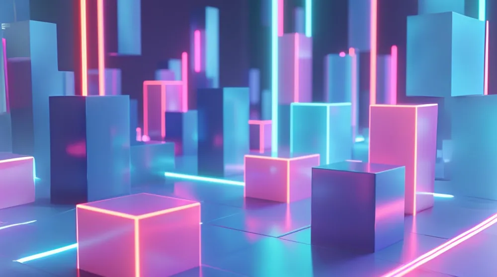 Neon Boxes in a Room