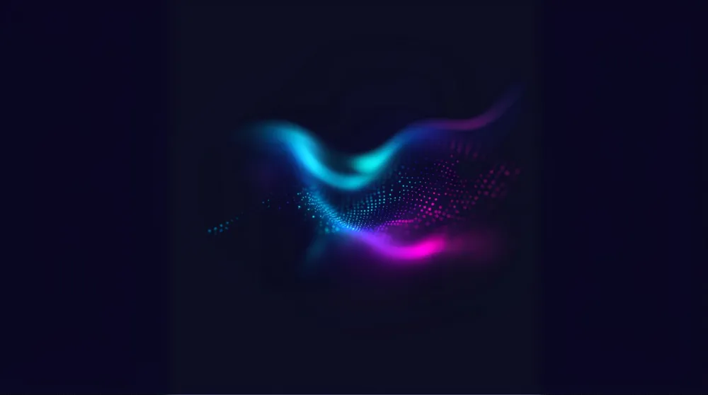 Digital colors on black background