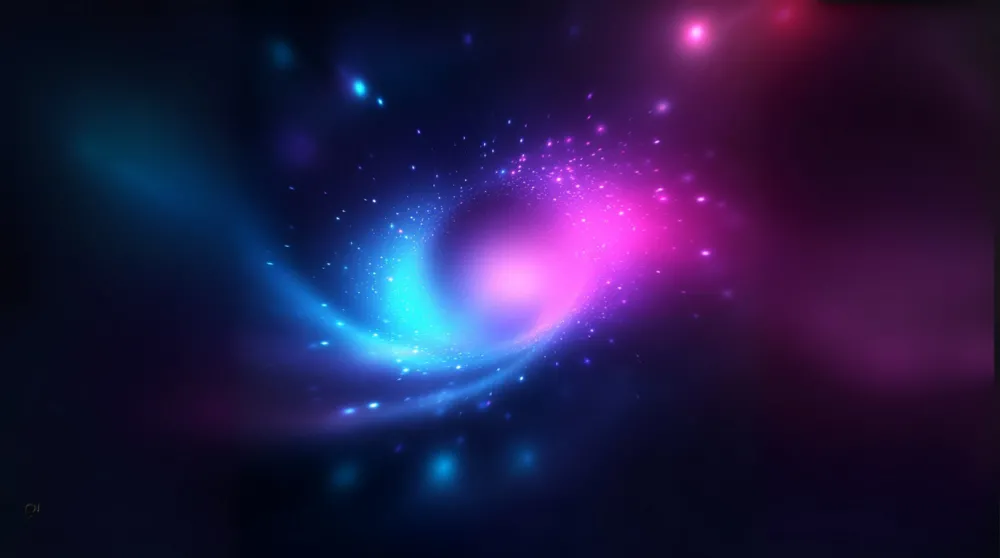 Swirling Colors in Black